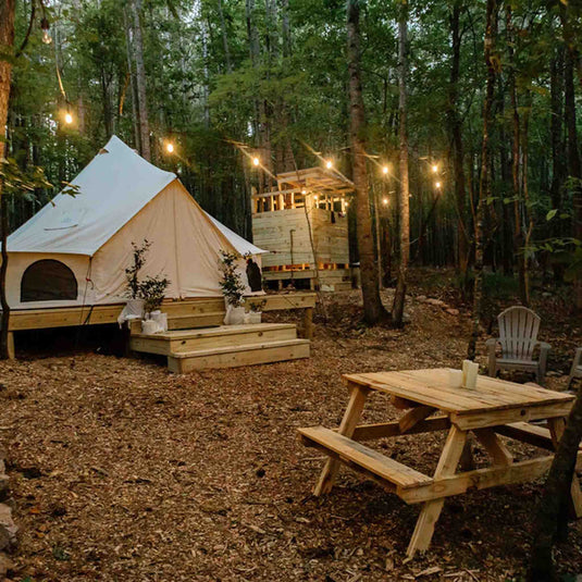 The Canvas Bell Camping Tent: A Luxurious Retreat for Glamping, Events, and Nature Enthusiasts
