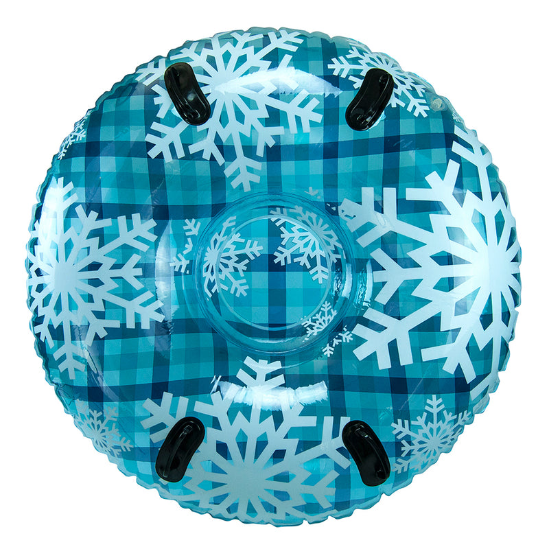 Load image into Gallery viewer, 43&quot; Pipeline Sno™ Clear Top Racer Sno-Tube - Cool Blue Plaid
