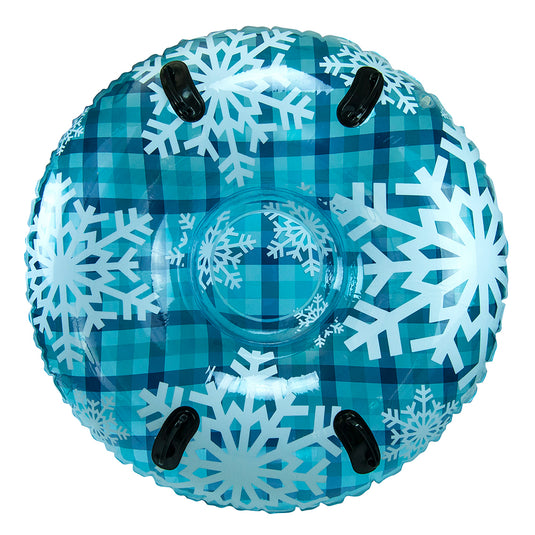 43" Pipeline Sno™ Clear Top Racer Sno-Tube - Cool Blue Plaid