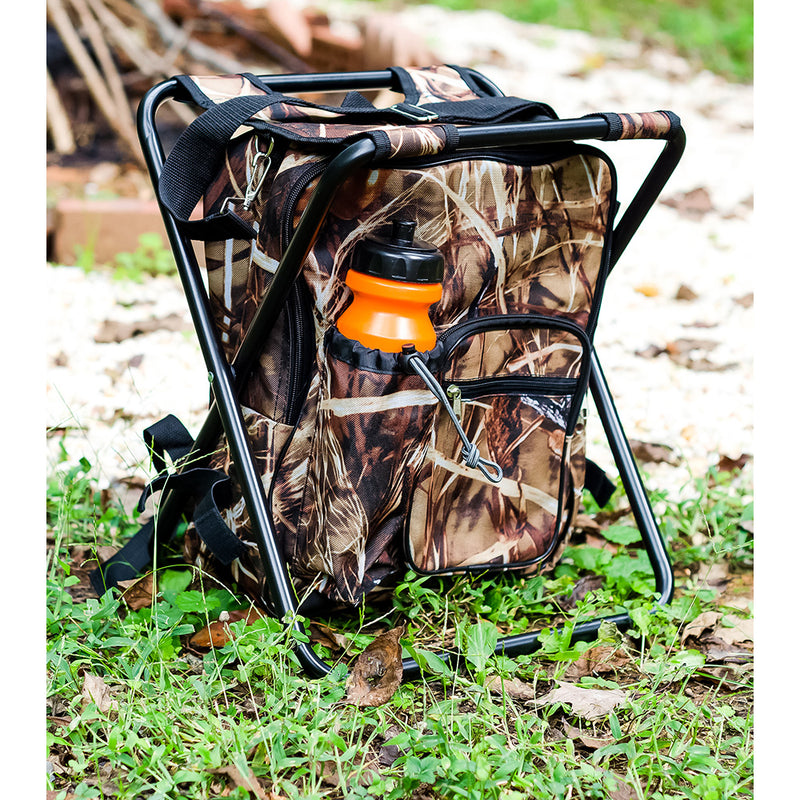 Load image into Gallery viewer, CAMCO CAMPING STOOL BACKPACK COOLER - CAMOUFLAGE
