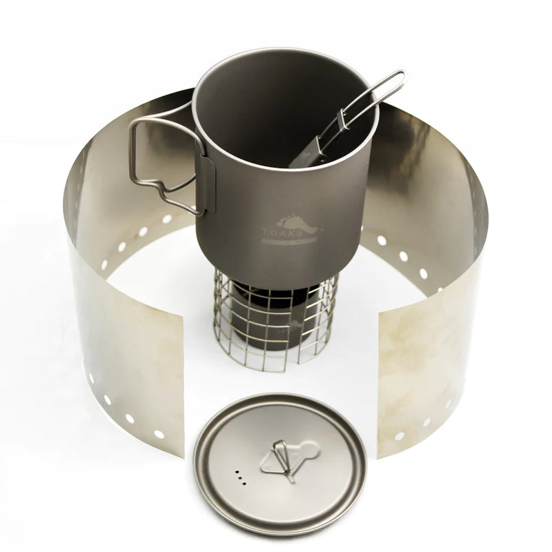Load image into Gallery viewer, TITANIUM ALCOHOL STOVE COOK SYSTEM WITH 650ML POT
