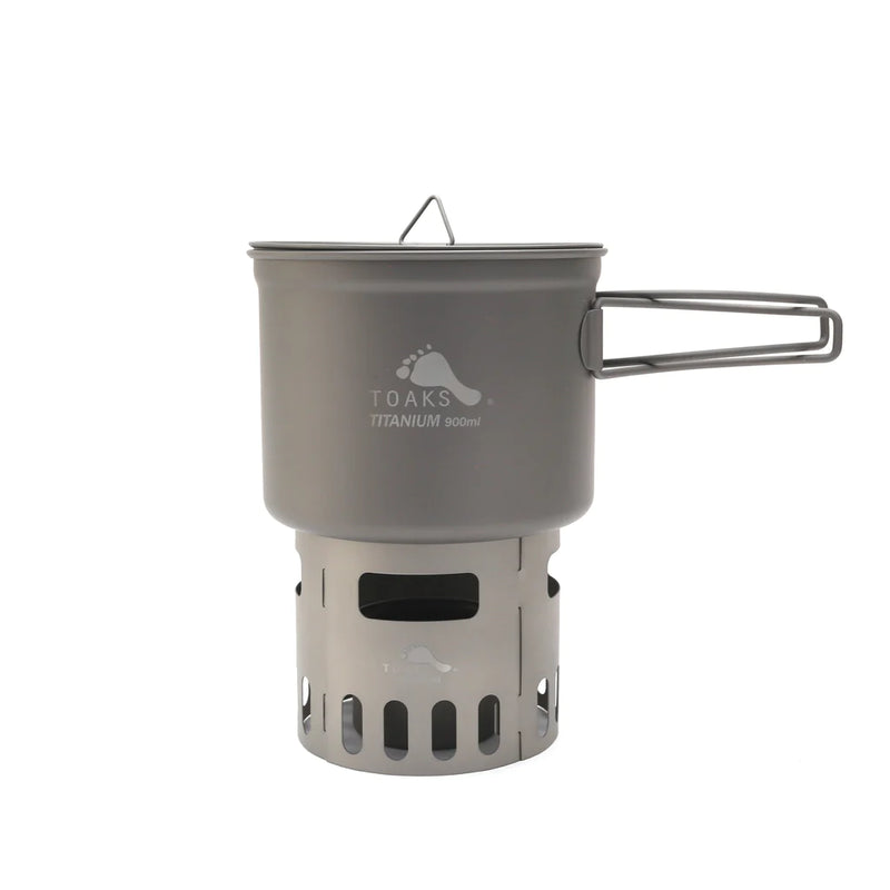 Load image into Gallery viewer, TITANIUM ALCOHOL STOVE AND 900ML POT COOK SYSTEM
