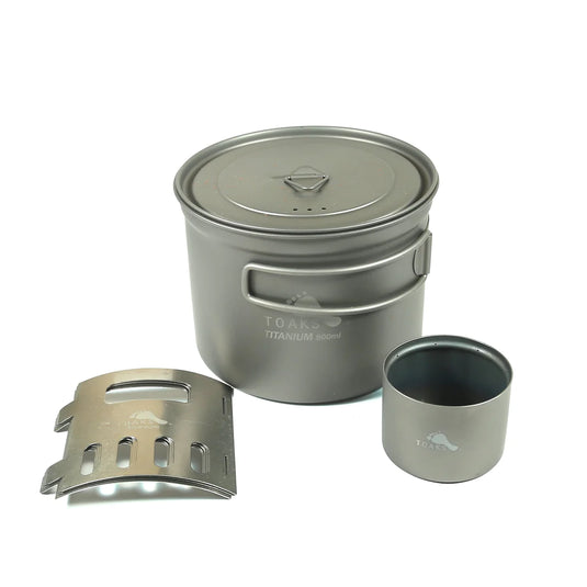 TITANIUM ALCOHOL STOVE AND 900ML POT COOK SYSTEM