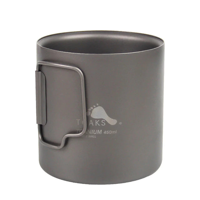 Load image into Gallery viewer, TITANIUM 450ML DOUBLE WALL CUP
