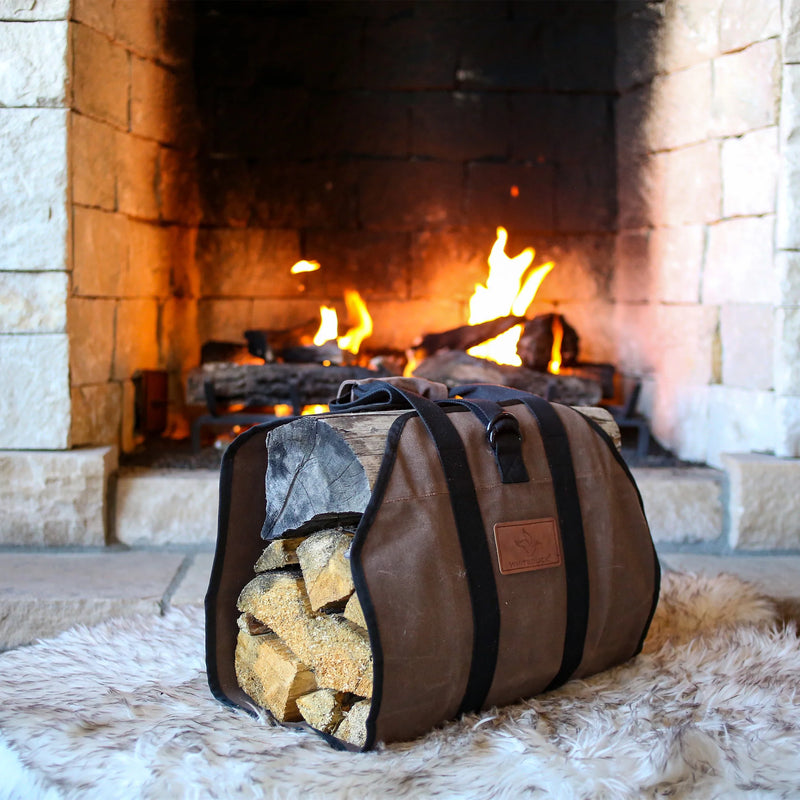 Load image into Gallery viewer, Diamond Shape Canvas Firewood Log Carriers
