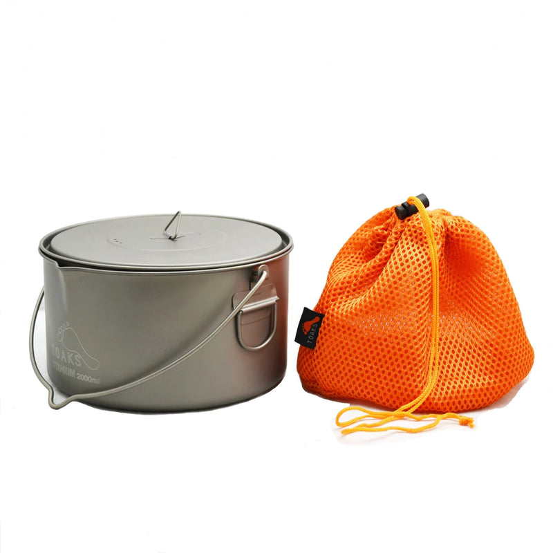 Load image into Gallery viewer, TITANIUM 2000ML POT WITH BAIL HANDLE
