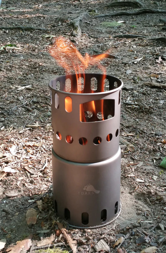 TITANIUM BACKPACKING WOOD BURNING STOVE