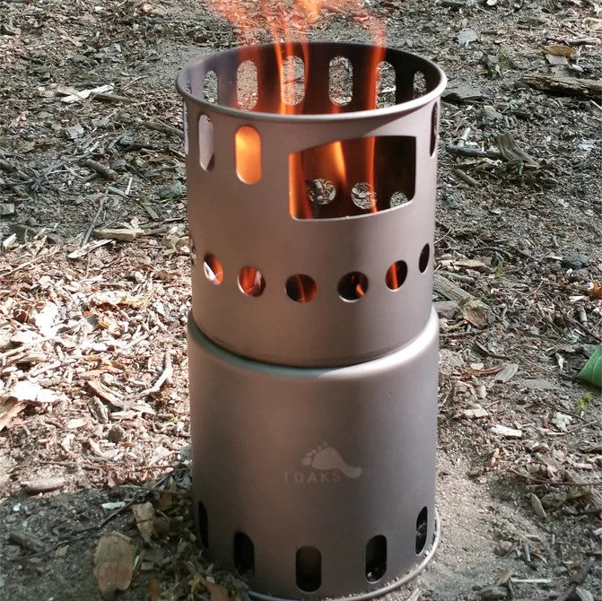 Load image into Gallery viewer, TITANIUM BACKPACKING WOOD BURNING STOVE
