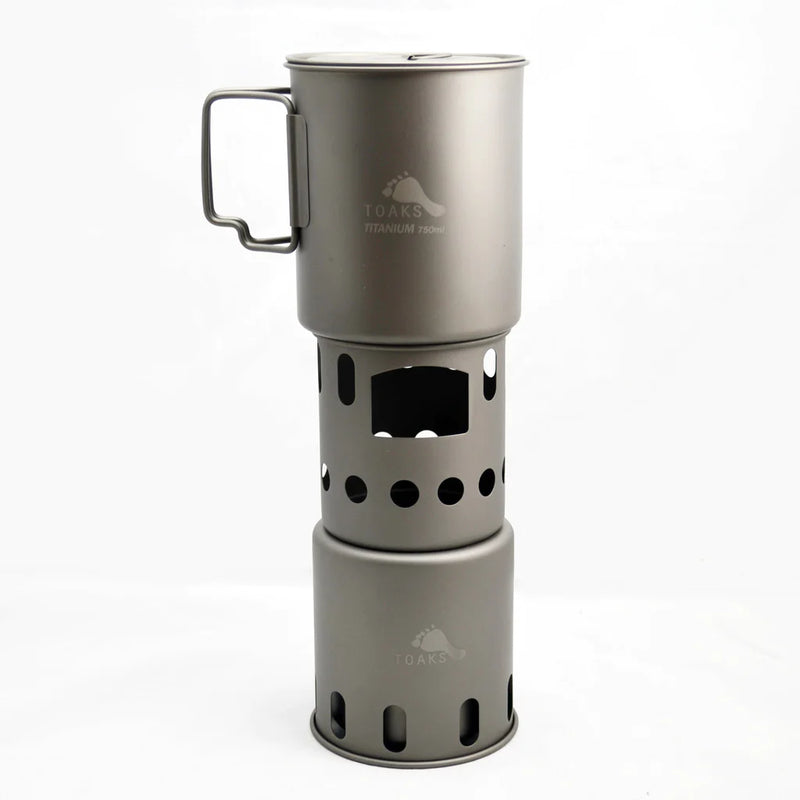 Load image into Gallery viewer, TITANIUM BACKPACKING WOOD BURNING STOVE (SMALL)
